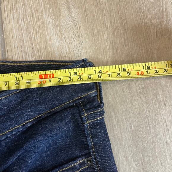 GAP Women’s Mid Rise Flare Jeans Size 2R 26R Dark Wash Stretch Denim Bootcut EUC - Picture 8 of 9